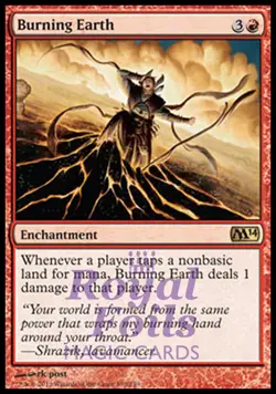 Burning Earth 1x FOIL MTG M14 2014 Core Set Rare MINT red - Image 1