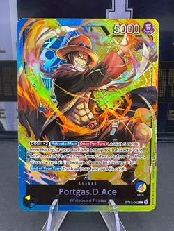One Piece Portgas.D.Ace ST13-002 Leader Foil The Three Brothers English - Image 1