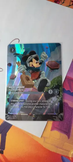 Disney Lorcana Mickey Mouse TCG Card Inspirational Warrior Enchanted - Image 1