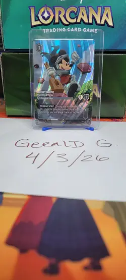 Disney Lorcana Mickey Mouse TCG Card Inspirational Warrior Enchanted - Image 2