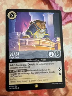 Beast - Tragic Hero 173/204 - Rise of the Floodborn Disney Lorcana - NM - Image 1
