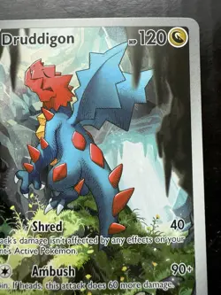 Pokemon Druddigon 151/086 Sv: White Flare Holo Rare Illustration (NM) - Image 3