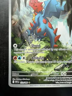 Pokemon Druddigon 151/086 Sv: White Flare Holo Rare Illustration (NM) - Image 4