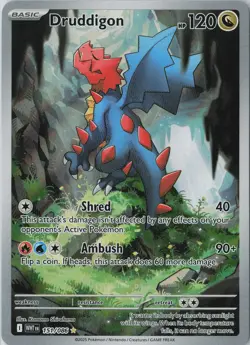 Druddigon - Illustration Rare SV: White Flare 151/086 NM Holo - Image 1