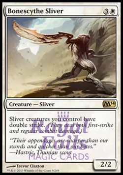 Bonescythe Sliver 1x FOIL MTG M14 2014 Core Set Rare MINT white - Image 1