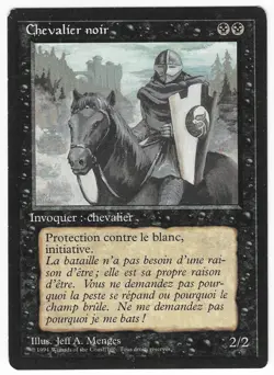 ►Magic-Style◄ MTG - Black Knight - French Revised FBB - Good - Image 1