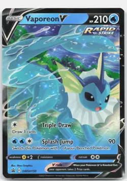Vaporeon V Promo SWSH: Sword & Shield Promo Cards SWSD Water Holofoil SWSH150 N - Image 1