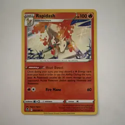 Rapidash 022/195 Rare Exclusive Regular Sword & Shield Pokemon TCG Card 2022 - Image 1