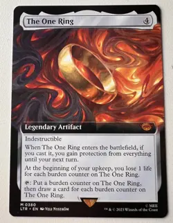 The One Ring ~ MtG ~ Borderless Showcase - Nm ~ English ~ Der Eine Ring - Image 1