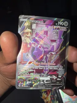 Pokemon Genesect V Fusion Strike Ultra Rare Holo 255/264 190 HP English - Image 1