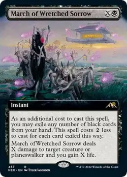 March of Wretched Sorrow (Extended Art) -Foil Light Play MTG - Image 1