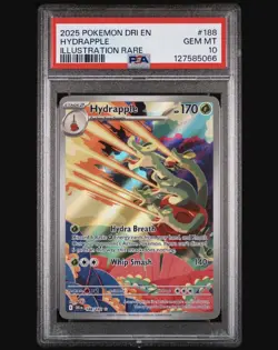 2025 POKEMON DRI EN-DESTINED RIVALS ILLUSTRATION RARE #188 HYDRAPPLE PSA 10 - Image 1