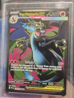 Mega Charizard X Ex Pokemon Pfl En-Phantasmal Flames 109 NM PSA 9 - Image 2
