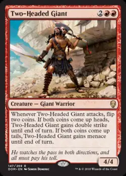 Two-Headed Giant -Foil Near Mint MTG Dominaria - Image 1