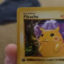 Pokemon Pikachu 1st Edition Base Set Shadowless 058/102 Common TCG Card - Image 5