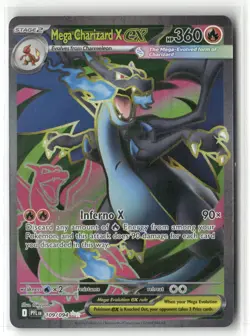 Pokemon Mega Charizard X ex 109/094 Holofoil ME02: Phantasmal Flames Ultra Rare - Image 1