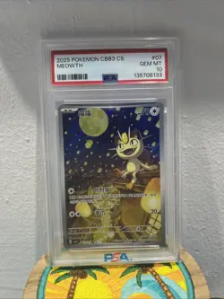 Pokemon TCG Exclusive Chinese Gem Vol.3 Meowth Holo Card CBB3C 0207 PSA 10 - Image 1