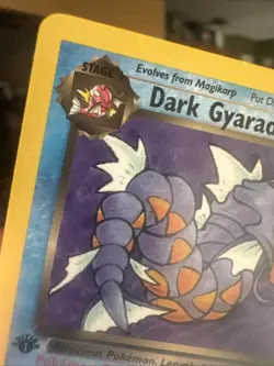 Pokemon *RARE* Dark Gyarados 25/82 1st Edition Team Rocket Non-Holo 1995 - Image 5