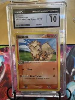 Pokemon TCG Arcanine 18/112 FireRed & LeafGreen Nintendo 2004 CGC Gem Mint 10 🔥 - Image 1