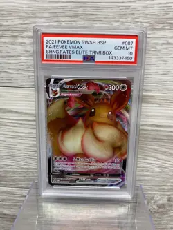 EEVEE VMAX #087 PSA 10 2021 Pokemon SWSH BSP Shining Fates Elite Trainer Box (A) - Image 1