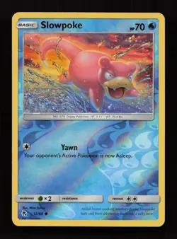 Slowpoke 12/68 Common Hidden Fates Pokemon Reverse Holo Near Mint - Image 1