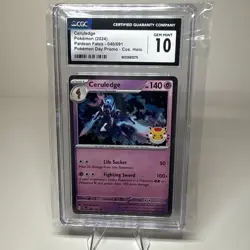 Ceruledge 040/091 Pokemon Day 2024 Paldean Fates Cosmos Holo Rare Promo - CGC 10 - Image 1
