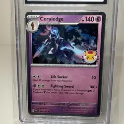 Ceruledge 040/091 Pokemon Day 2024 Paldean Fates Cosmos Holo Rare Promo - CGC 10 - Image 3