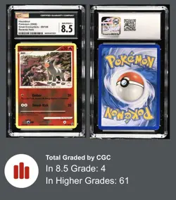 2008 Pokemon Great Encounters #69/106 Houndour Reverse Holo CGC 8.5 NM-MT+ - Image 3