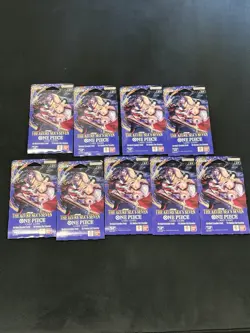 One Piece TCG The Azure Sea’s Seven OP-14 Sleeved Booster Pack Lot Of 9 Sealed - Image 1