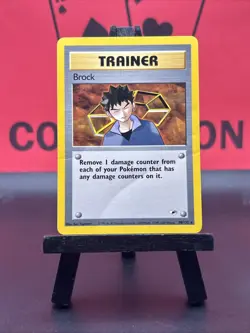 Brock Trainer 98/132 Gym Heroes WOTC Pokemon TCG Regular Rare 1999 LP - Image 2