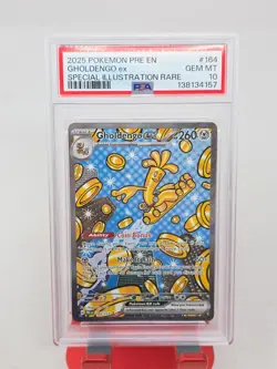2025 Pokemon Gholdengo Ex 164/131 SIR Prismatic Evolutions PSA 10 Gem Mint - Image 1