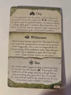 Encounter Card Wilderness City Sea Eldritch Horror Game Replacement 24 Cards - Image 4