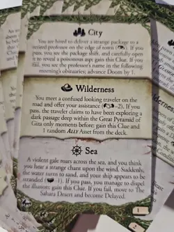 Encounter Game Card Wilderness City Sea Eldritch Horror Replacement 24 Cards - Image 5