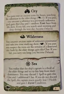 Encounter Card City Wilderness Sea From Eldritch Horror Game 24 Count Replacemen - Image 1