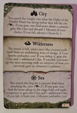 Encounter Card City Wilderness Sea From Eldritch Horror 24 Game Cards Replacemen - Image 2