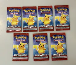 2022 Pokemon Match Battle McDonalds Happy Meal Booster Pack - 7 PACKS (28 CARDS) - Image 1