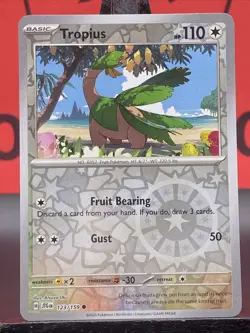 Tropius 123/159 Journey Together Pokemon TCG Reverse Holo Common 2025 NM - Image 3