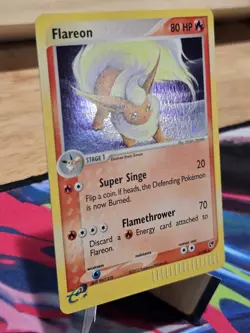 Pokemon EX Sandstorm Flareon Holo Rare Card English, 5/100, Near Mint NM - Image 3