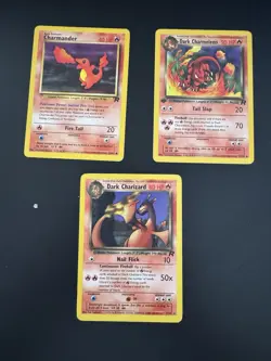 Pokemon Dark Charizard, Dark Charmeleon, Charmander Set - Image 1