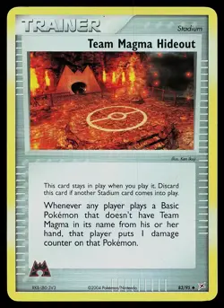 Pokemon Card - Team Magma Hideout Team Magma vs Team Aqua 83/95 Reverse Holo - Image 1