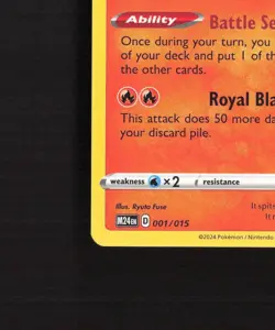 Charizard 001/015 McDonalds 2024 Promos Pokemon Card NM - Image 5