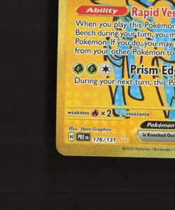 Iron Leaves ex 176/131 Prismatic Evolutions Full Art Secret Rare Pokemon Card NM - Image 5