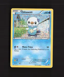 Oshawott 4/12 McDonalds 2011 Promo Holo Rare Pokemon Card DMG - Image 1