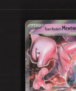 Team Rocket's Mewtwo ex 205 Scarlet & Violet Black Star Promo Pokemon Card LP - Image 3