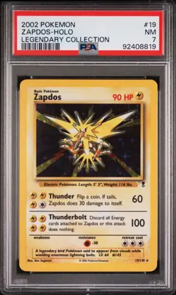 PSA 7 - Zapdos Holo 19/110 2002 - Legendary Collection Pokemon Card - NEAR MINT - Image 1