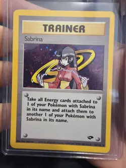 Pokemon TCG WOTC Sabrina Trainer Gym Challenge Holo Card 20/132 2000 LP-NM - Image 1