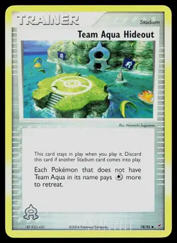 Pokemon Card - Team Aqua Hideout Team Magma vs Team Aqua 78/95 Reverse Holo - Image 1