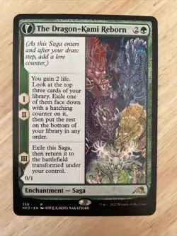 MTG The Dragon-Kami Reborn/Dragon Kami’s Egg Showcase Regular #473 NM/M NEO Rare - Image 1