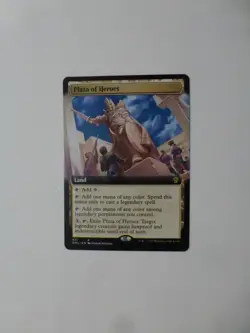 MtG Dominaria United PLaza of Heroes NM EXTENDED ART 0.75 Flat Ship VCT124050 - Image 1