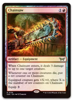 Chainsaw #128 (Foil) (NM) Duskmourn DSK Magic MTG - Image 1